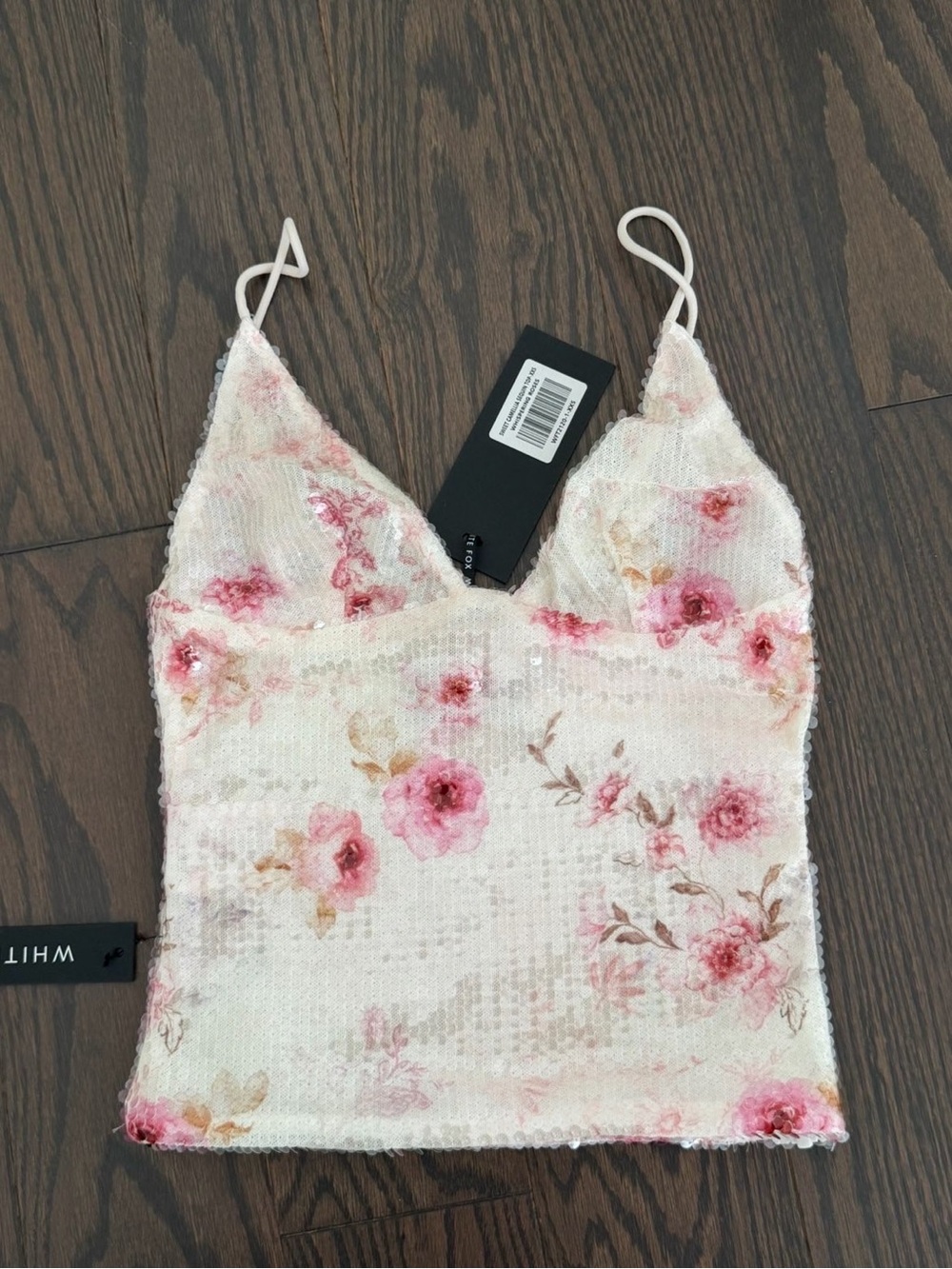 White Fox Sweet Camellia Sequin Top - Picture 4 of 7
